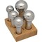 Large 5 Piece Dapping Punch Set Doming Forming Range 28mm-45mm + Wood Block Base